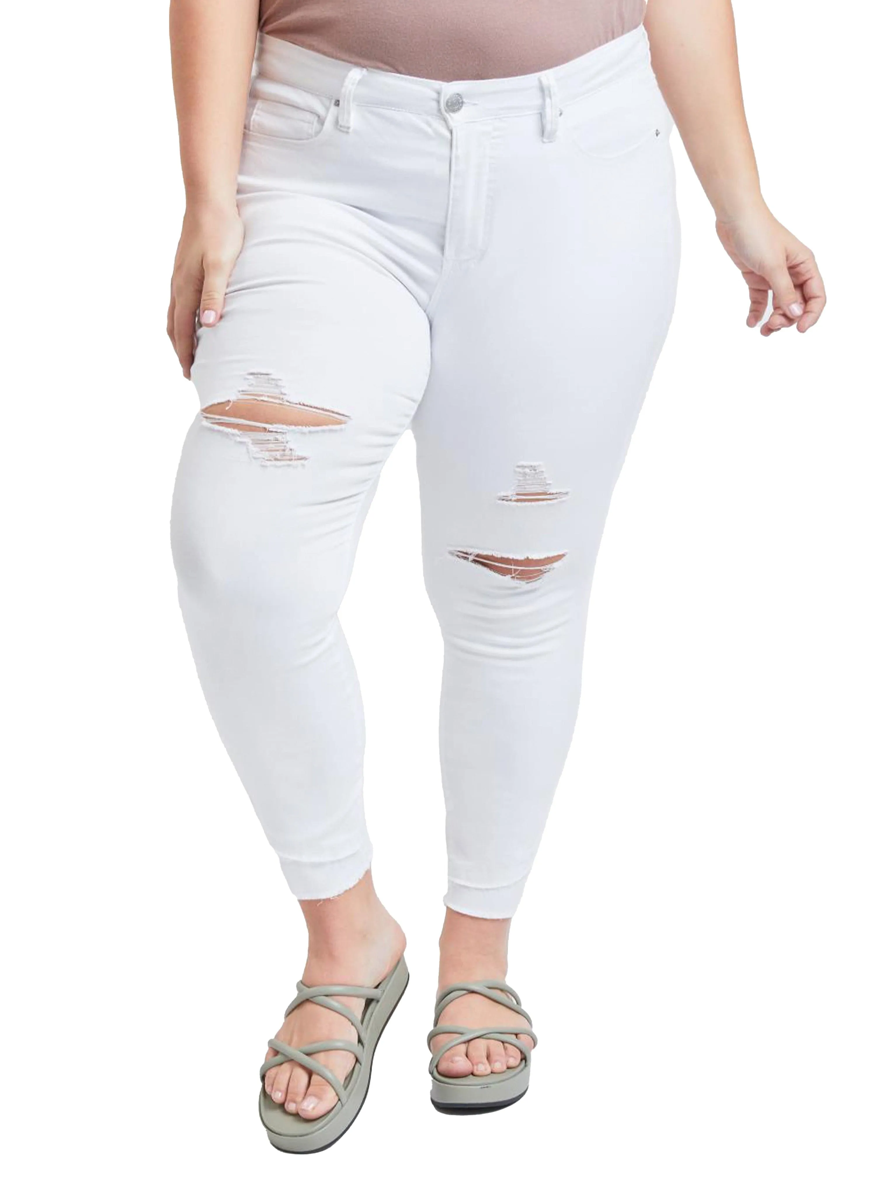 Women's Plus Size Sustainable High Rise Skinny Ankle Jeans