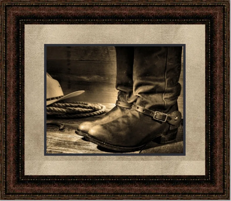 Worn Leather | Western Art Canvas or Framed Print